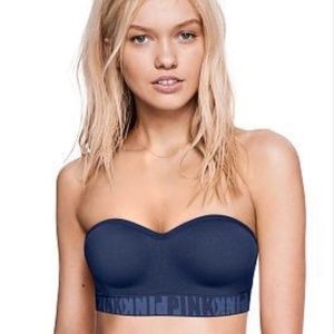 VS Pink Cool & Comfy Strapless Push Up Bra M